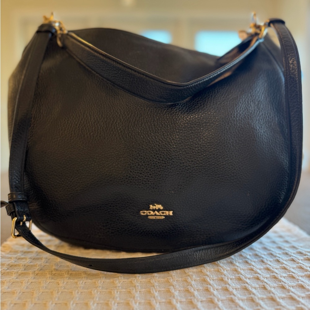 Coach Black Leather Shoulder Bag - Picture 4 of 16